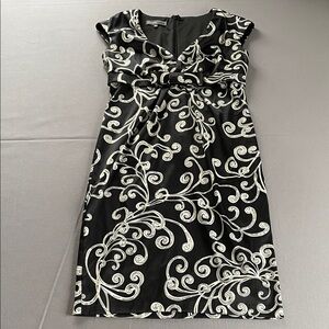 Donna Ricco Black Swirl Dress